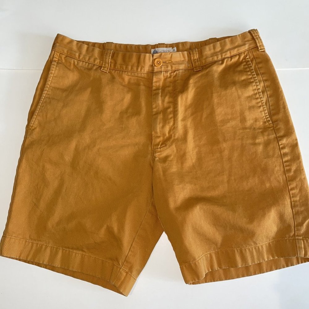 Mens J Crew Shorts Mustard Yellow/ Orange Size 35